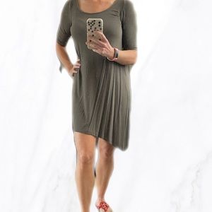 Easy casual olive dress